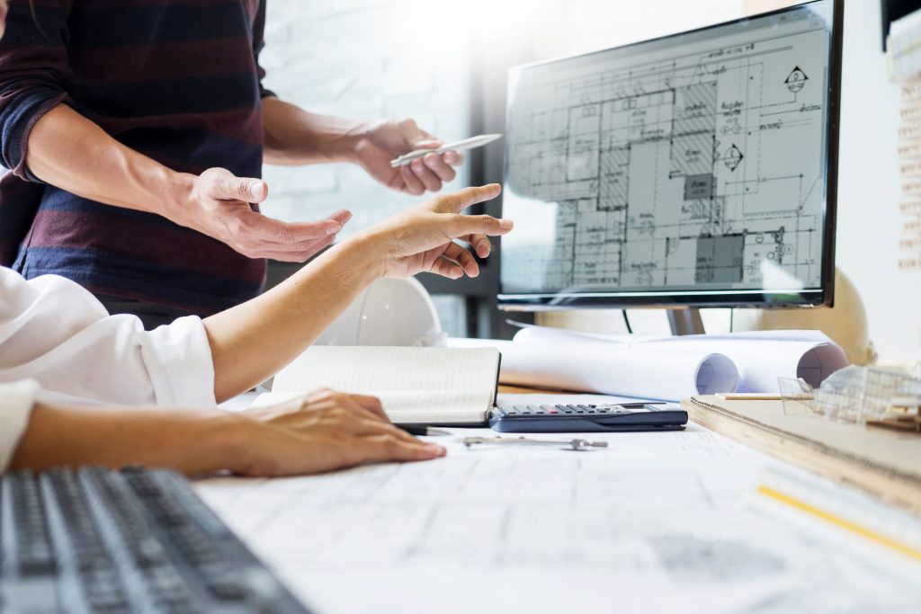 Architects securing drawings with architectural design timestamping.